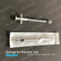 Plastic Syringe for Vaccine 1ml